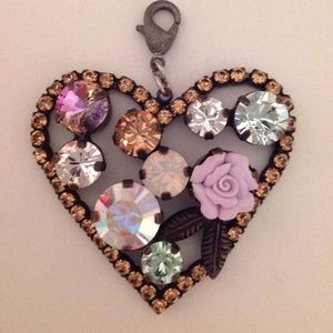 Sabika heart bracelet and pendant set